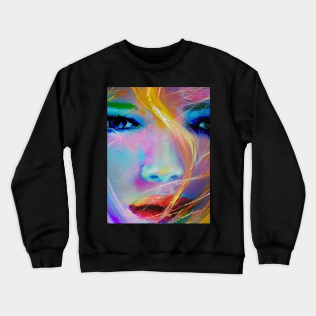 abstract woman Crewneck Sweatshirt by Wupperart